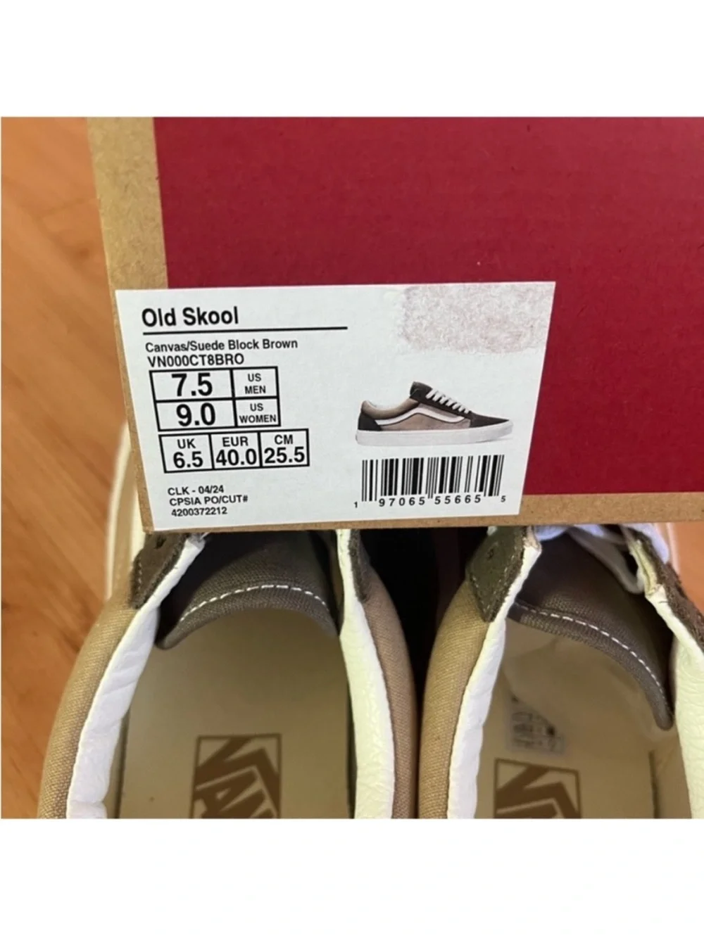 Vans old skool Canvas Suede Black Brown Women9.0 US